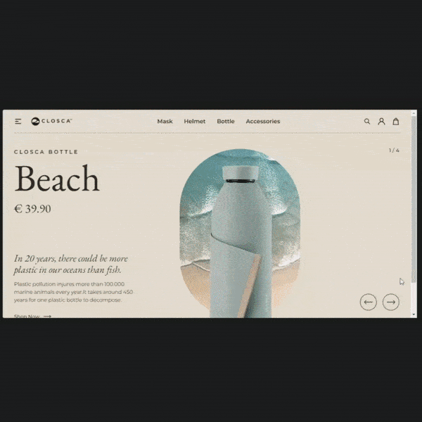 how to create a responsive product showcase carousel using html, css and javascript.gif